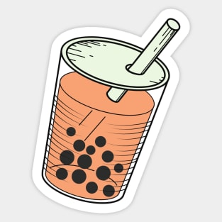 Chocolate Bobba Tea Sticker